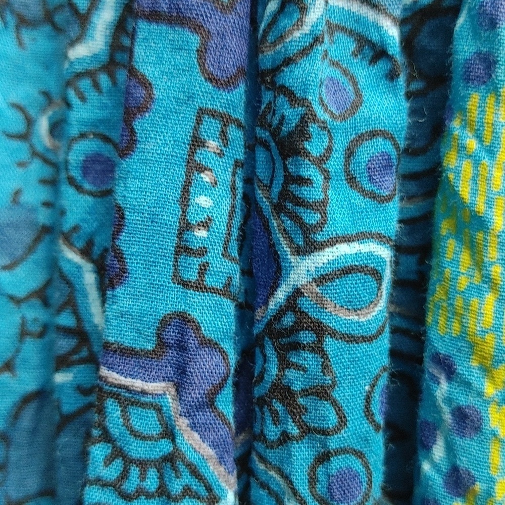 SUDHA Cotton Full Skirt Elastic Waist in Blue Size M - Picture 7 of 13